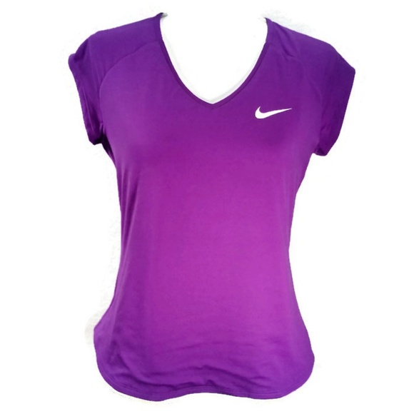 *SOLD* Nike Dri-fit Purple V-Neck Athletic Top Cap - Picture 3 of 8